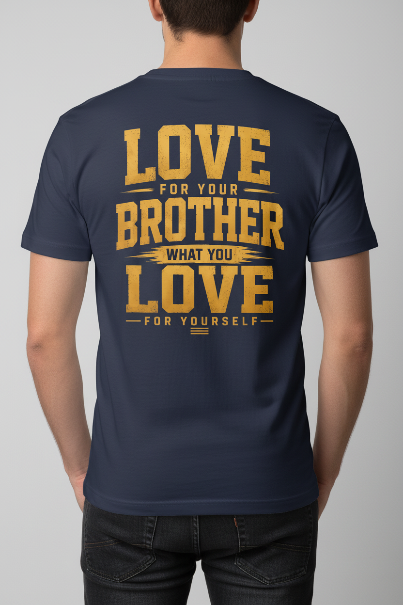 Love For Your Brother – French Navy Back Mockup